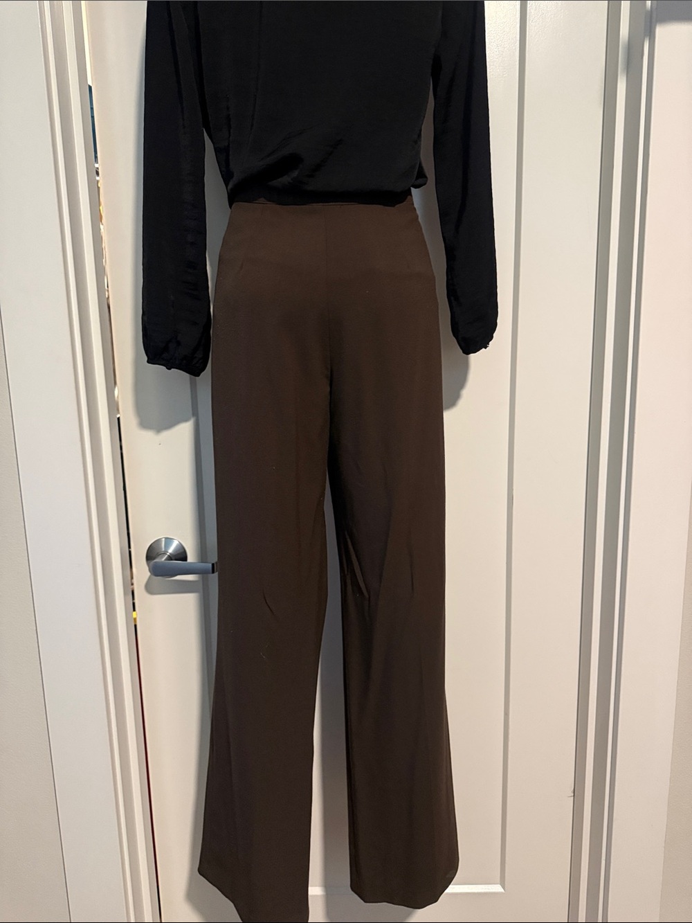 Zac & Rachel Wide-Leg High-Waist Brown Pants - Picture 2 of 4
